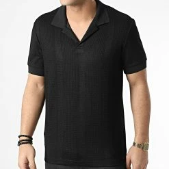 Vente flash 👏 Polo Manches Courtes UY798 Noir de Uniplay ✔️