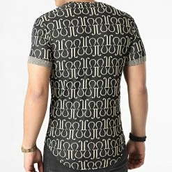 Top 10 🤩 Tee 👕 Shirt Oversize UY810 Noir Beige de Uniplay 😍 -Uniplay Soldes uniplay 304338 UY810 BLACK BEIGE 20220222T115258 04