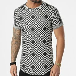 Le moins cher 🔥 Tee 👚 Shirt Oversize UY813 Blanc Noir de Uniplay 👍