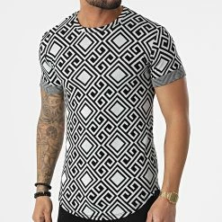 Vente flash ❤️ Tee 👕 Shirt Oversize UY813 Noir Blanc de Uniplay 🤩