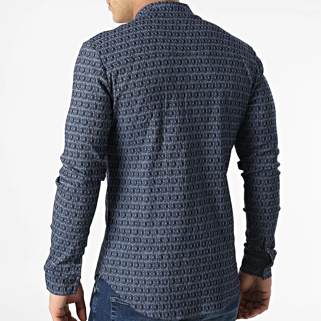 Vente flash 👍 Chemise Manches Longues Col Mao UP-C107 Bleu Marine de Uniplay 💯 6 Vente flash 👍 Chemise Manches Longues Col Mao UP-C107 Bleu Marine de Uniplay 💯 – Image 4