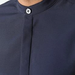 Offres 👍 Chemise Manches Longues Col Mao 22005 Bleu Marine de Uniplay 🔥 -Uniplay Soldes uniplay 304446 22005 NAVY 20220221T160039 02