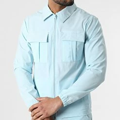 Nouveau 😍 Ensemble Veste Et Pantalon Jogging MK-16 Bleu Ciel de Uniplay ⭐ -Uniplay Soldes uniplay 304521 MK 16 BLUE 20220224T133529 03