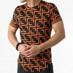 Top 10 ⌛ Tee 👚 Shirt Oversize UY812 Noir Orange de Uniplay 🔔 -Uniplay Soldes uniplay 304536 UY812 BLACK ORANGE 20220301T160157 03