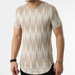 Offres ⭐ Tee 👕 Shirt Oversize UY778 Beige Camel de Uniplay 🤩