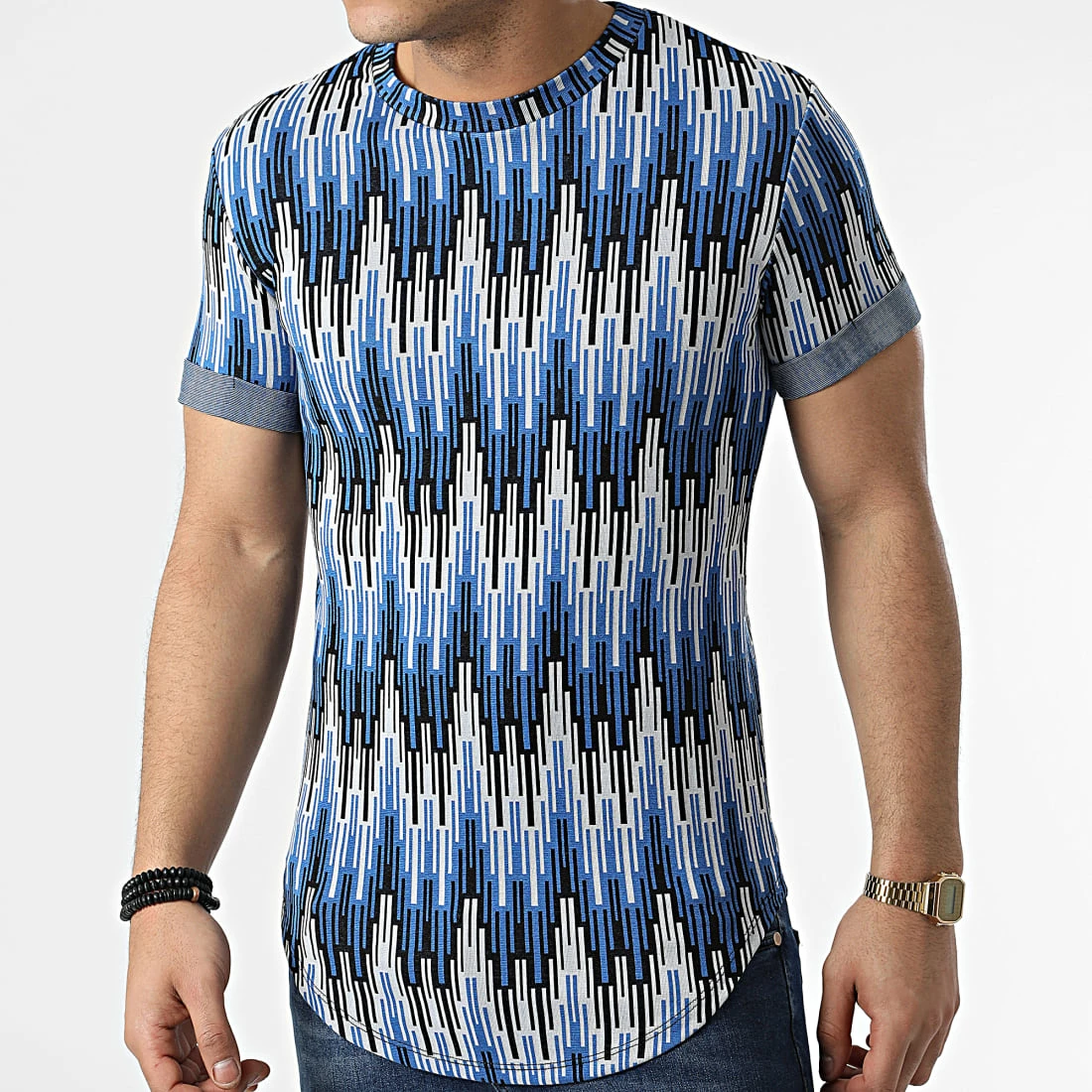 Tout neuf 👍 Tee 👚 Shirt Oversize UY778 Bleu Blanc de Uniplay 🎉 3 Tout neuf 👍 Tee 👚 Shirt Oversize UY778 Bleu Blanc de Uniplay 🎉