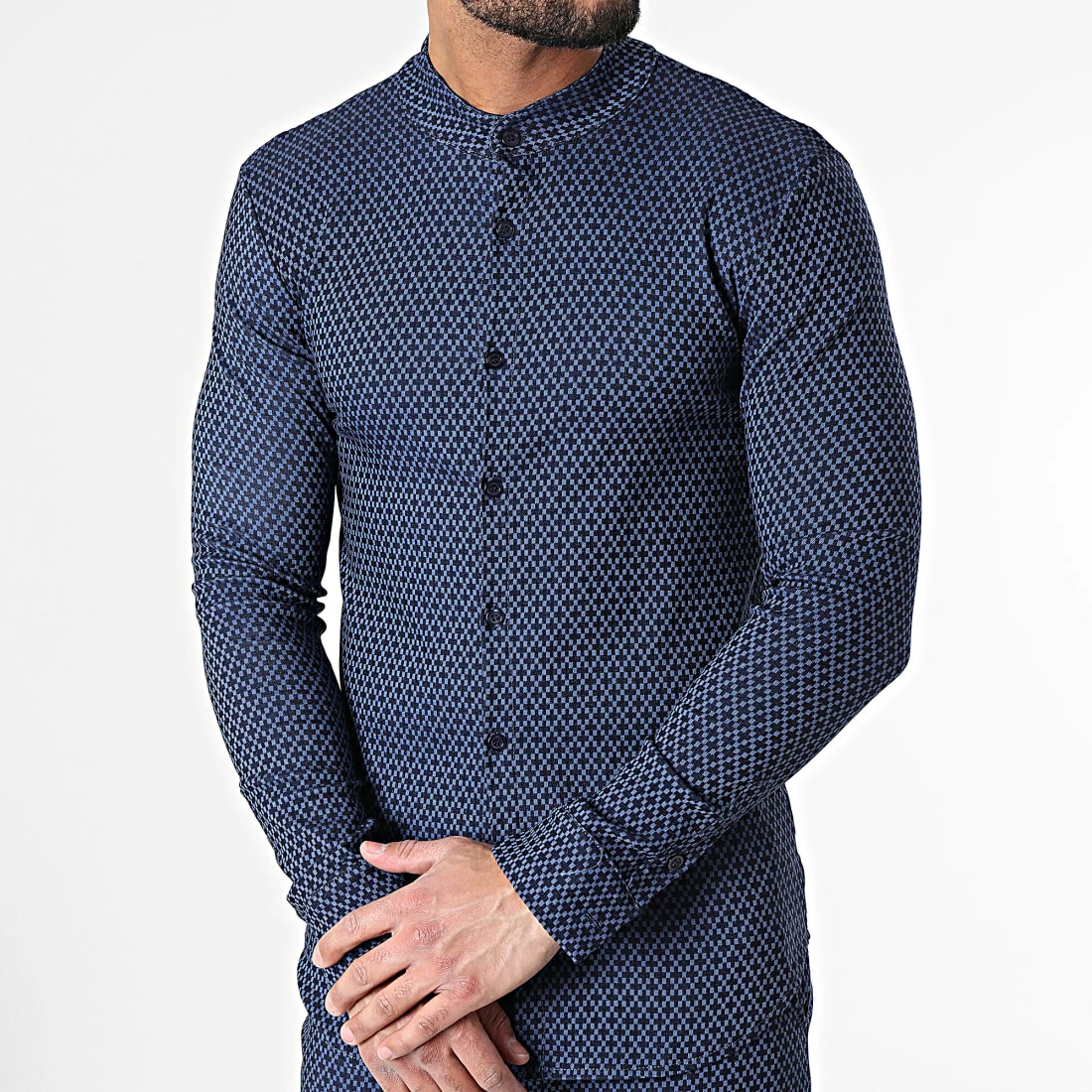 Meilleure vente ✨ Ensemble Chemise Manches Longues Et Pantalon Jogging UP-ES-81 Bleu Marine de Uniplay 🎁 4 Meilleure vente ✨ Ensemble Chemise Manches Longues Et Pantalon Jogging UP-ES-81 Bleu Marine de Uniplay 🎁 – Image 3