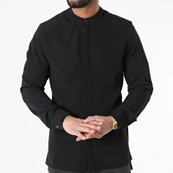 Sortie 💯 Chemise Manches Longues Col Mao 22005 Noir de Uniplay ⭐ 8 Sortie 💯 Chemise Manches Longues Col Mao 22005 Noir de Uniplay ⭐ -Uniplay Soldes uniplay 304620 22005 BLACK 20220222T163034 03