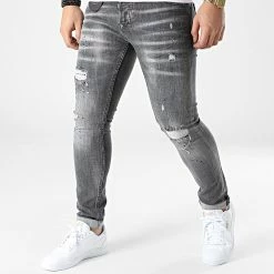 Meilleure vente 👍 Jean Slim 664 Gris Anthracite de Uniplay ❤️