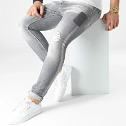 Le moins cher ⭐ Jean Skinny 635 Gris de Uniplay 😍 -Uniplay Soldes uniplay 304631 635 GREY 20220221T151152 03