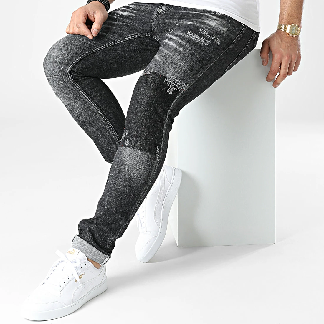 Promo 😀 Jean Slim 661 Noir de Uniplay 🧨 5 Promo 😀 Jean Slim 661 Noir de Uniplay 🧨 – Image 3