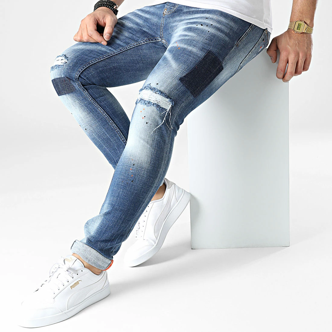 Sortie 😀 Jean Skinny 660 Bleu Denim de Uniplay 💯 5 Sortie 😀 Jean Skinny 660 Bleu Denim de Uniplay 💯 – Image 3
