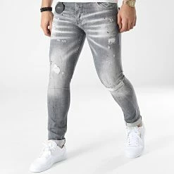 De gros ⌛ Jean Slim 653 Gris de Uniplay 🤩