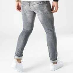 De gros ⌛ Jean Slim 653 Gris de Uniplay 🤩 -Uniplay Soldes uniplay 304646 653 GREY 20220223T133848 04