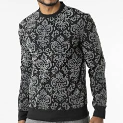 Budget 🥰 Sweat Crewneck UY783 Noir Beige de Uniplay ✨