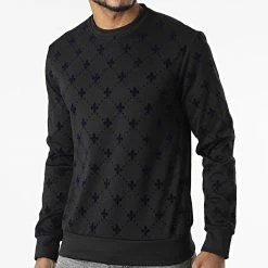 Grosses soldes ⌛ Sweat Crewneck UY784 Noir Bleu de Uniplay ❤️