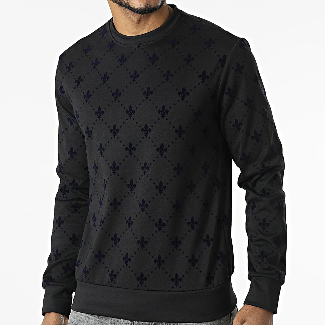 Grosses soldes ⌛ Sweat Crewneck UY784 Noir Bleu de Uniplay ❤️ 3 Grosses soldes ⌛ Sweat Crewneck UY784 Noir Bleu de Uniplay ❤️