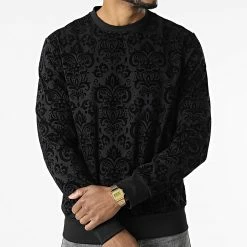 Le moins cher ❤️ Sweat Crewneck UY783 Noir de Uniplay ✔️ -Uniplay Soldes uniplay 306270 UY783 BLACK 20220225T143723 03