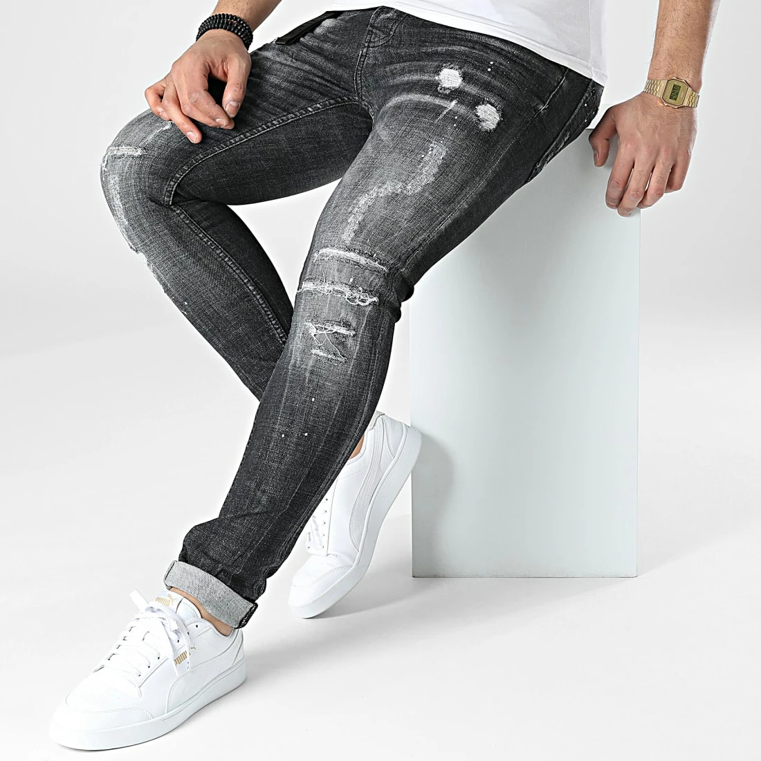 De gros ❤️ Jean Skinny 638 Noir de Uniplay 👍 5 De gros ❤️ Jean Skinny 638 Noir de Uniplay 👍 – Image 3