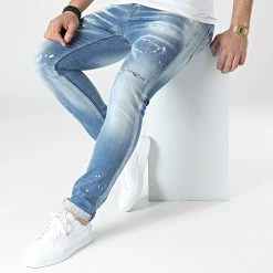 Budget 😀 Jean Skinny 676 Bleu Denim de Uniplay ❤️ 8 Budget 😀 Jean Skinny 676 Bleu Denim de Uniplay ❤️ -Uniplay Soldes uniplay 307971 676 BLUE 20220307T161953 03