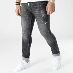 Bon marché ⭐ Jean Skinny 680 Noir de Uniplay ✔️