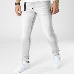 Offres ✔️ Jean Skinny 687 Gris Clair de Uniplay ⌛