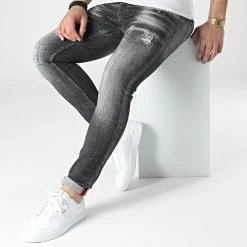 Promo ✨ Jean Skinny 678 Noir de Uniplay 😀 -Uniplay Soldes uniplay 307989 678 BLACK 20220307T161853 03