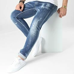 Tout neuf ⌛ Jean Skinny 673 Bleu Denim de Uniplay 🤩 -Uniplay Soldes uniplay 308036 673 BLUE 20220308T142008 03
