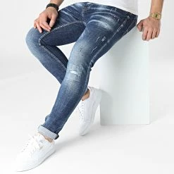 Remise 🎁 Jean Skinny 671 Bleu Denim de Uniplay 🌟 -Uniplay Soldes uniplay 308044 671 BLUE 20220308T141826 03