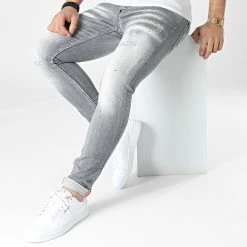 Promo 🧨 Jean Skinny 688 Gris de Uniplay ❤️ -Uniplay Soldes uniplay 308048 688 GREY 20220308T141943 03