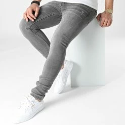 Meilleure vente 😉 Jean Skinny 684 Gris de Uniplay ❤️ -Uniplay Soldes uniplay 308055 684 BLACK 20220308T141838 03