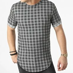 Acheter 👏 Tee 👕 Shirt Oversize A Carreaux UY805 Noir de Uniplay ❤️ -Uniplay Soldes uniplay 308086 UY805 BLACK 20220308T152934 03