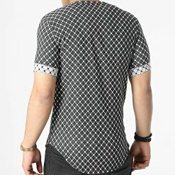 Remise 🎁 Tee 👕 Shirt Oversize UY808 Noir Gris Anthracite de Uniplay ✔️ -Uniplay Soldes uniplay 308102 UY808 BLACK 20220308T152920 04