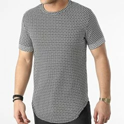 Nouveau 🔔 Tee 👚 Shirt Oversize UY806 Noir Blanc de Uniplay 🎉