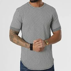 Le moins cher 🤩 Tee 👕 Shirt Oversize UY806 Blanc Noir de Uniplay 😍