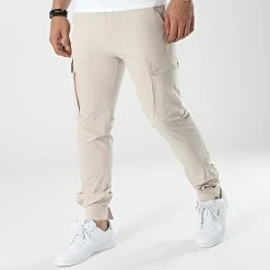 Meilleure affaire ❤️ Pantalon Cargo PG-10 Beige de Uniplay 😉