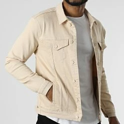 Promo 😀 Veste Jean 689 Beige de Uniplay 👏 -Uniplay Soldes uniplay 309777 689 BEIGE 20220408T135201 03