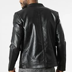 De gros 🤩 Veste Biker T8807 Noir de Uniplay 👍 -Uniplay Soldes uniplay 309782 UP T8807 BLACK 20220408T135228 04