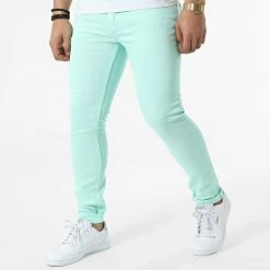 Grosses soldes 😉 Jean Slim 690 Vert Menthe de Uniplay 👍