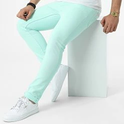 Grosses soldes 😉 Jean Slim 690 Vert Menthe de Uniplay 👍 -Uniplay Soldes uniplay 309786 690 WATER GREEN 20220318T161620 03
