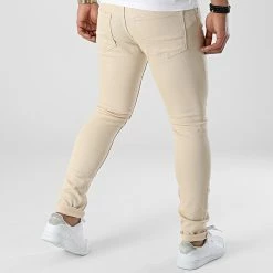 Meilleure affaire ✔️ Jean Slim 690 Beige de Uniplay ⌛ -Uniplay Soldes uniplay 309787 690 BEIGE 20220322T135848 04