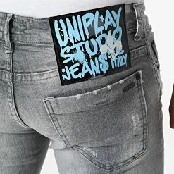 Grosses soldes ⌛ Jean Skinny 692 Gris de Uniplay 👍 -Uniplay Soldes uniplay 309793 692 GREY 20220318T161641 02