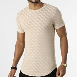 Tout neuf 🔔 Tee 👚 Shirt Oversize UY824 Beige de Uniplay ⭐