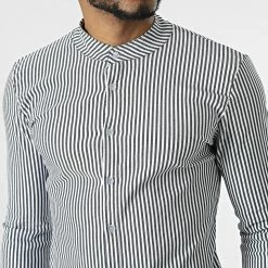 Le moins cher 😉 Chemise Manches Longues A Rayures Col Mao UP-C111 Bleu Marine Blanc de Uniplay 🔥 7 Le moins cher 😉 Chemise Manches Longues A Rayures Col Mao UP-C111 Bleu Marine Blanc de Uniplay 🔥 -Uniplay Soldes uniplay 313200 UP C111 COW BOY 20220407T160902 02