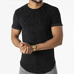 Le moins cher 🔥 Tee 👕 Shirt Oversize Floral UY829 Noir de Uniplay 👍