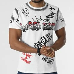 Promo 👍 Tee 👕 Shirt UP-T3A15 Blanc de Uniplay ✔️ -Uniplay Soldes uniplay 313203 UP T3A15 WHITE 20220407T162226 03