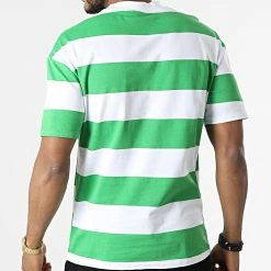 Remise 🌟 Tee 👕 Shirt A Rayures UPT21287 Blanc Vert de Uniplay 🧨 -Uniplay Soldes uniplay 313216 UPT21287 BANDIERA 20220407T161120 04