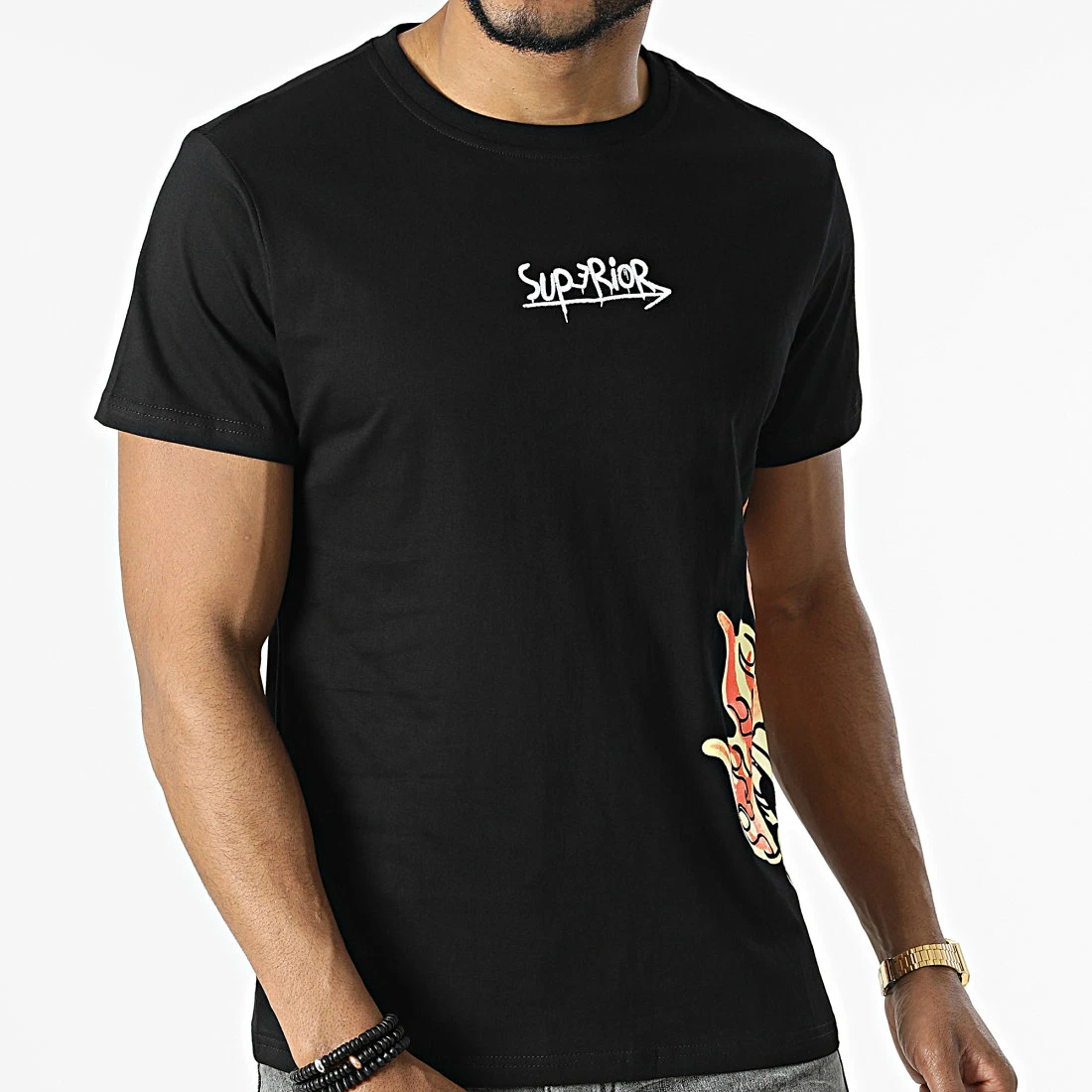 Budget 😀 Tee 👕 Shirt UP-T3A18 Noir de Uniplay 👍 5 Budget 😀 Tee 👕 Shirt UP-T3A18 Noir de Uniplay 👍 – Image 3