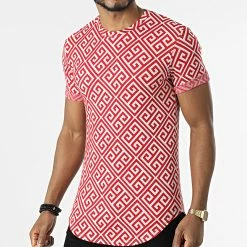 Tout neuf 🛒 Tee 👕 Shirt Oversize UY814 Rouge Blanc de Uniplay 🎉