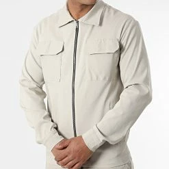 Le moins cher 🔥 Ensemble Veste Zippée Pantalon Jogging UY836 Beige de Uniplay 🔔 -Uniplay Soldes uniplay 316656 UY836 BEIGE 20220429T154408 03